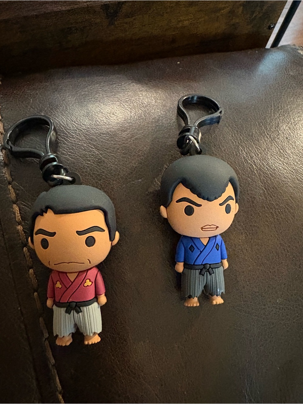 Hamato Yoshi and Oroku Saki TMNT 3 inch keychain figures